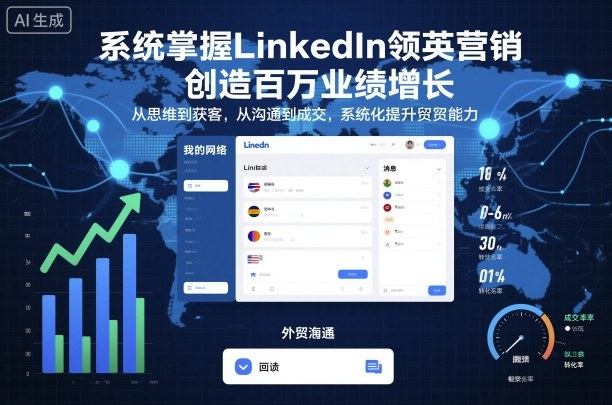 系统掌握LinkedIn领英营销,创造百万业绩增长,从思维到获客,从沟通到成交,系统化提升外贸能力-千里网创资源库